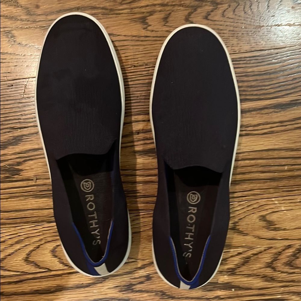 Rothy's Blue Knit Flats Sleek Design